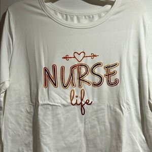 Nurse life, long sleeve extra large shirt. 100% polyester. NWOT